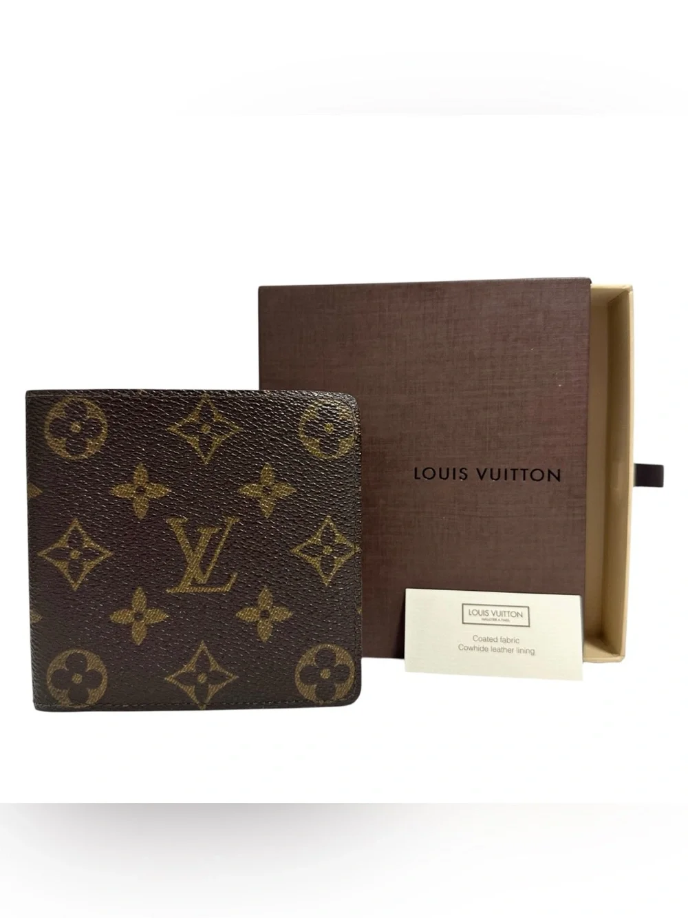 Louis Vuitton Monogram Leather Marco Bifold Men’s Wallet with Box